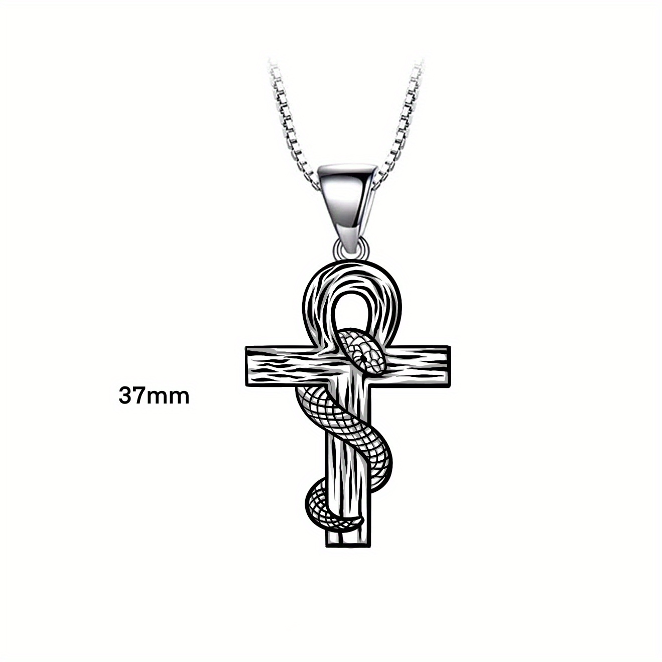 Sterling Silver Ankh Necklace Featuring Egyptian Cross Pendant